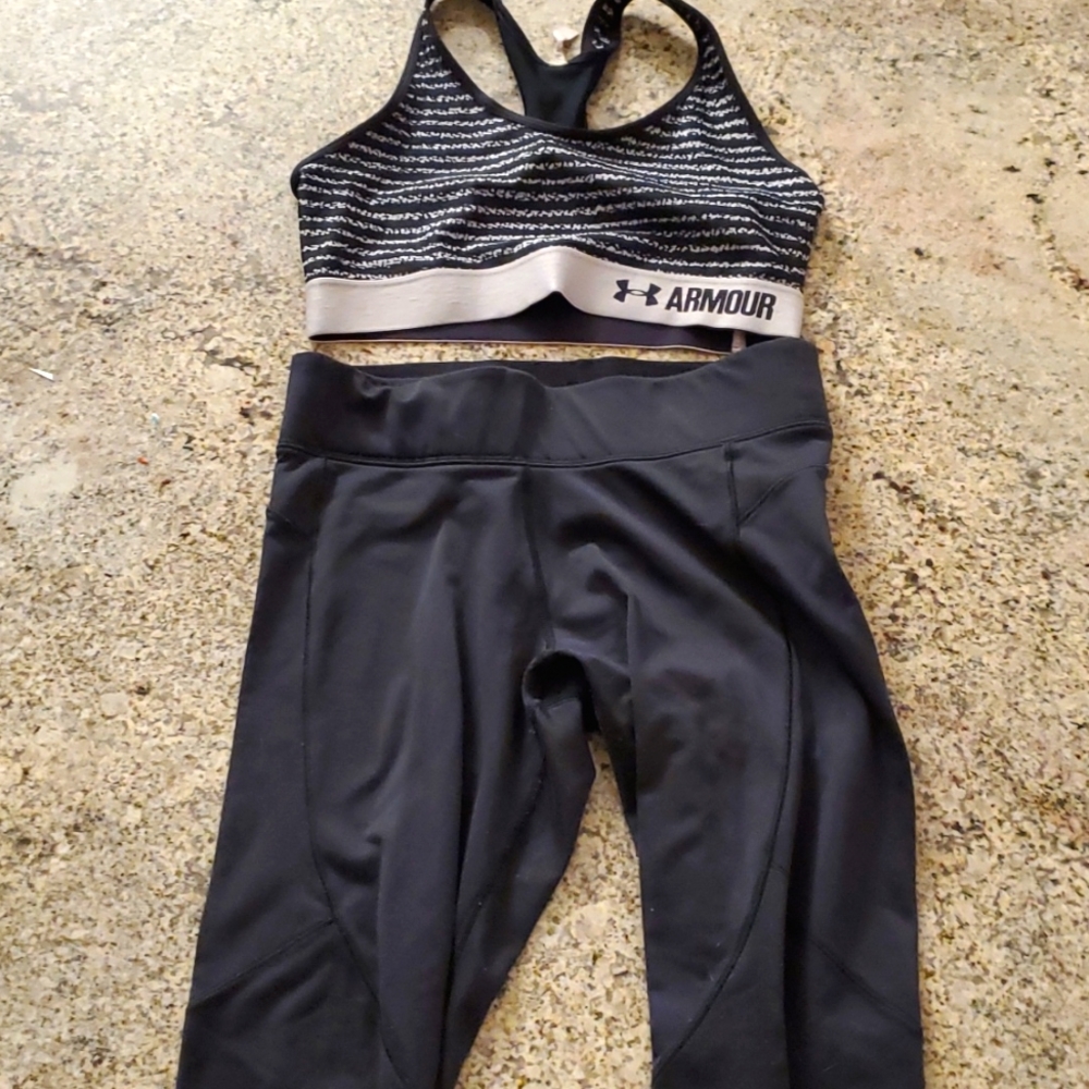 Under Armour workout top and bottom